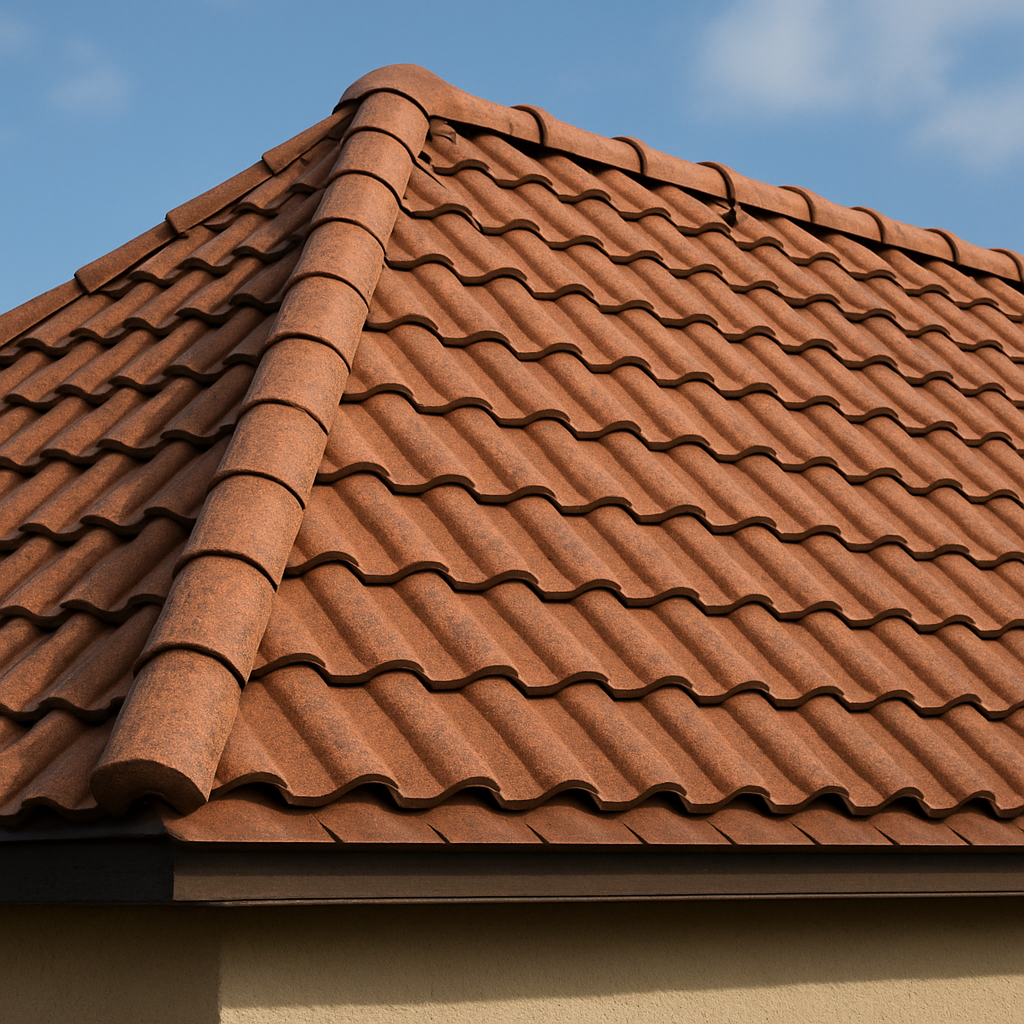 A roof after emergency repair